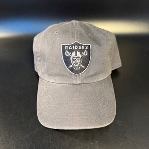 '47 Brand Las Vegas Raiders Grey Cotton Twill Adjustable Baseball Hat Mens OSFA‎
